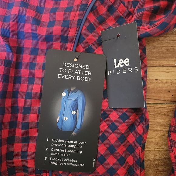 Riders by Lee: Collard Button-Up Long Sleeve Shirt | NWT!! - Picture 3 of 7